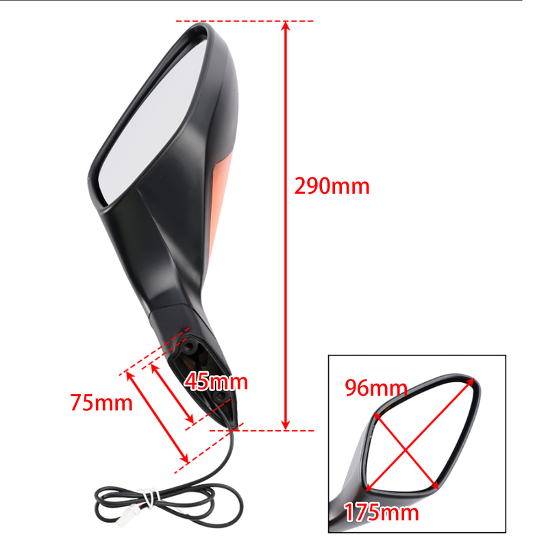 REARVIEW MIRRORS 8000B7481 8000B7482 FOR MV AGUSTA F3 800 - F3 675 2012-2018