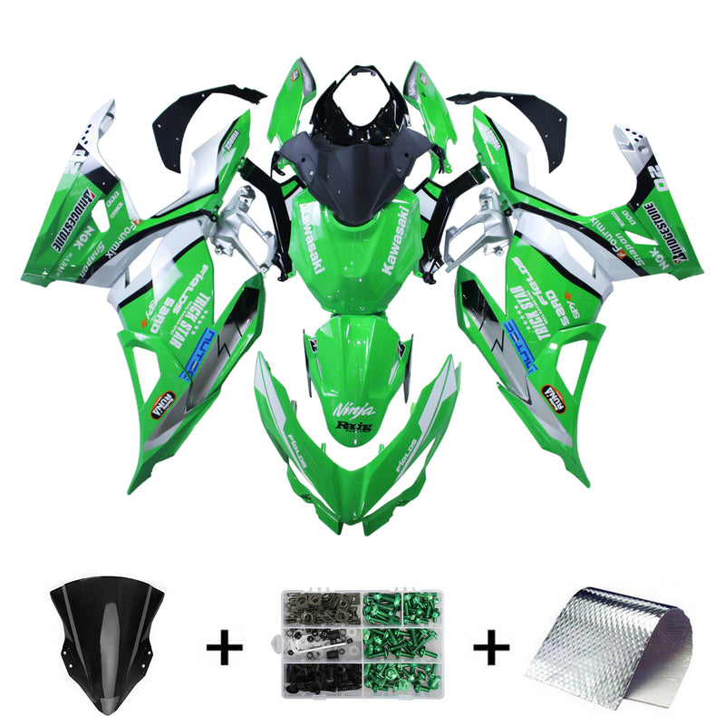 Amotopart Kawasaki EX400 Ninja400 2018-2023 Fairing Kit Bodywork Plastic ABS