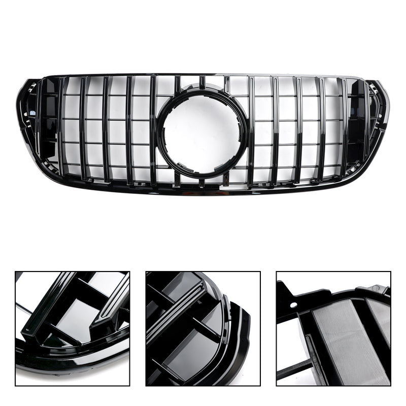 Black Front Bumper Grille Grill Fit Mercedes Benz X-Class X470 2017-2019