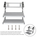 Aluminum Manual Double Pull Out Drop Down Folding Step Motorhome RV Campervan