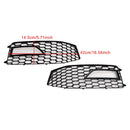 2PCS Bumper Fog Light Lamp Cover Grille Grill Fit Audi A4 S-line S4 2013-2015