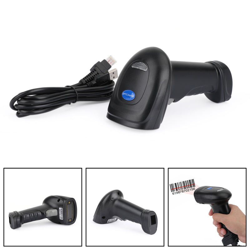 Automatic USB Laser Scan Multi-Mode Barcode Scanner Gun Bar Handheld Code Reader