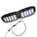 BMW 3 Series G20 G28 2023-2024 M Double Line Black Front Kidney Grille Mesh