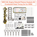 N55 3.0L Engine Rebuild Pistons Gaskets Kit Crankshaft Rods Timing Set for BMW