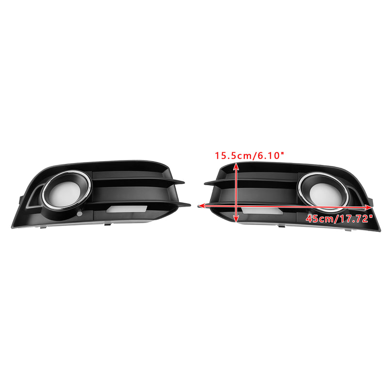 2PCS Fog Light Grille Front Bumper Grill Cover Fit Audi A1 8X 2011-2014