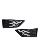 2012-2017 Seat Leon Cupra 5F Black Front Honeycomb Fog Light Grille Cover