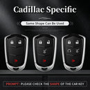 Aluminum Alloy TPU Black Car Key Case Cover With Buckle For Cadillac