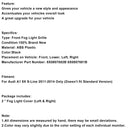 2PCS Front Bumper Fog Light Cover Grille Grill Fit Audi A1 S-Line 2011-2014