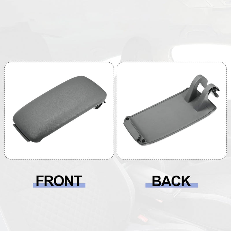 Gray Leather Armrest Centre Console Lid For Audi A4 B6 B7 2001-2008 8E0864245E
