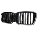 Glossy Black Front Bumper Kidney Grille Fit BMW X3 G01 X4 G02 2022-2025