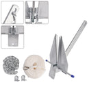 Kit Galvanized Boat Anchor 10Lbs Sliding Anchor & Chain & Rope Silver For Boat