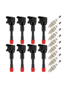 8x Ignition Coil +Spark Plug UF374 For Honda Civic Hybrid L4 2006-2010
