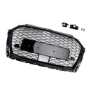 RS3 Style Honeycomb Front Grille Grill Fit Audi A3 S3 2017-2019 W/ACC Black
