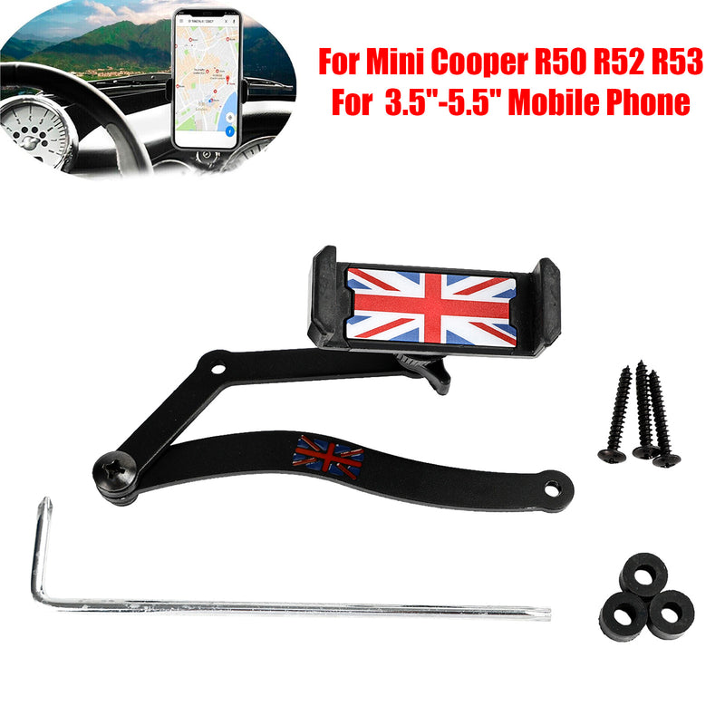 360��Rotation Car Mobile Phone Holder Mount for Mini Cooper R50 R52 R53 Red