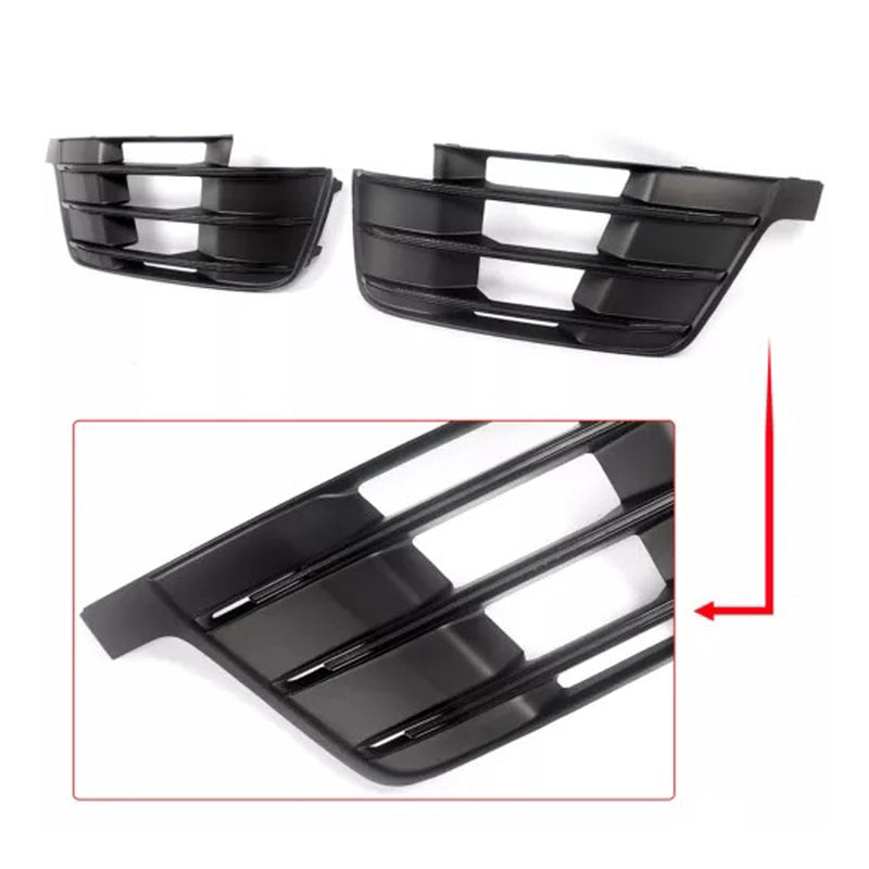 2X Original Car Front Bumper Fog Light Grilles For Audi Q7 S-Line 2016-2019