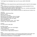 Left+Right Front Headlight Clear Lens For Lexus LX470 1998-2007