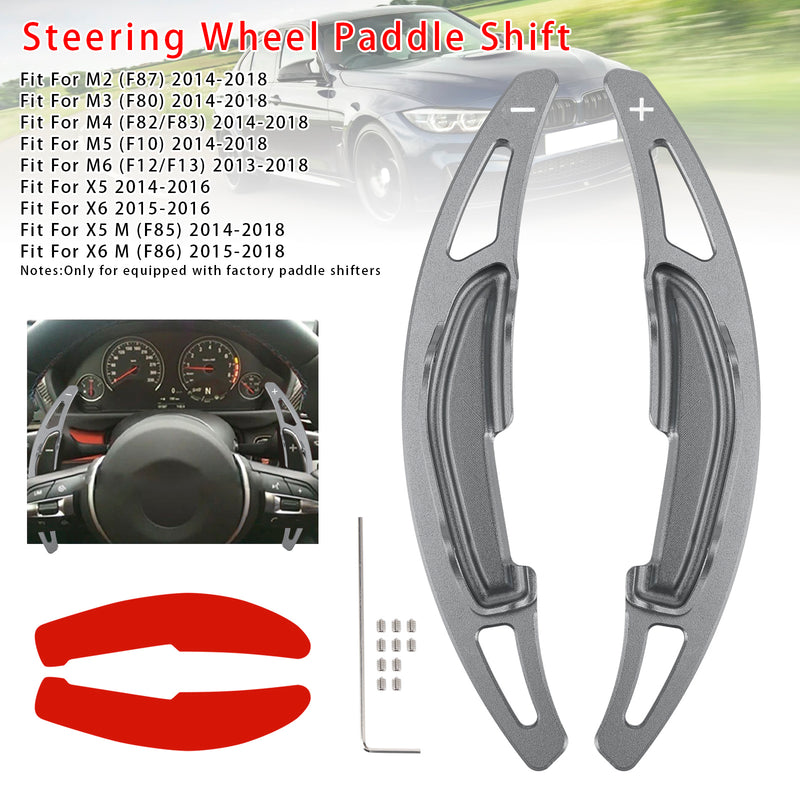Steering Wheel Paddle Shifter Extension For BMW M3 M4 X5M X6M Aluminium Grey