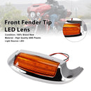 Front Fender Tip LED Lens Fit For Electra Glide Ultra Limited Low 2014-2023