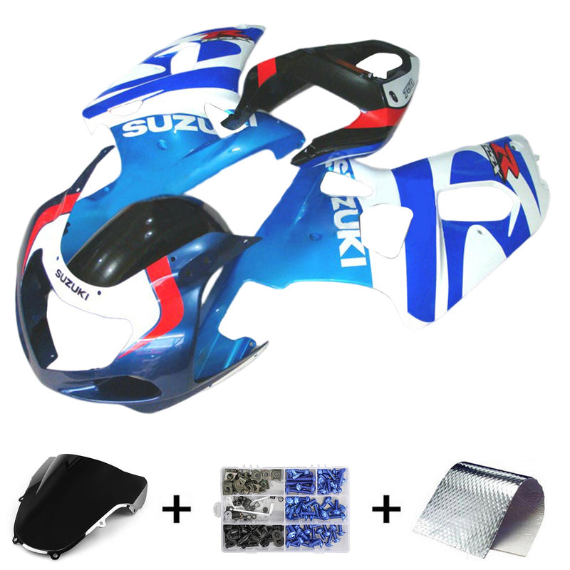 Amotopart Suzuki GSXR600 GSXR750 2001-2003 K1 Fairing Kit Bodywork Plastic ABS