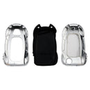 VW Polo Skoda Leather Alloy Zinc Car Key Silvery Case Cover