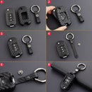 Leather Silicone Car Key Case Cover With Buckle For Honda Accord