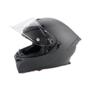 DOT Motorcycle Helmet Adult Street Full Face Orange Matte black
