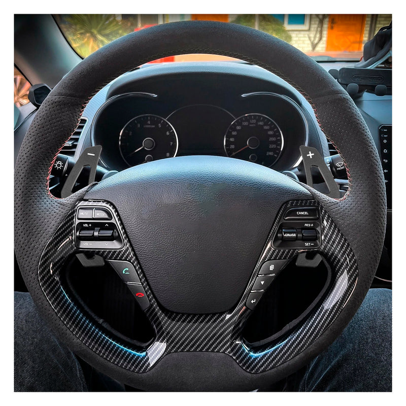 Steering Wheel Paddle Shifter Extension For Kia Forte Cadenza Aluminium Black