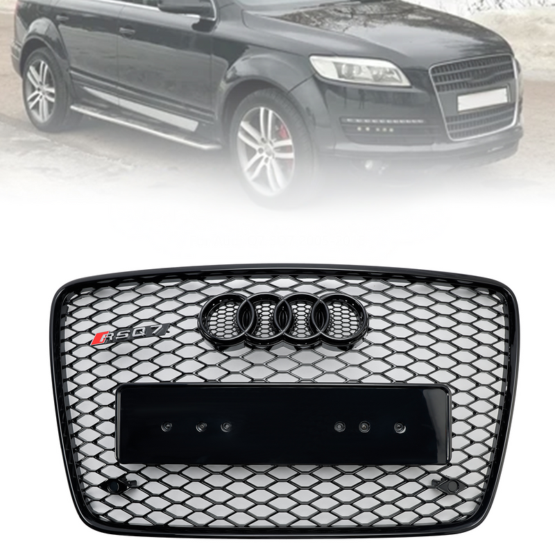 05-15 Audi Q7 SQ7 Gloss Black Front Bumper Radiator Vent Mesh Grille Grill