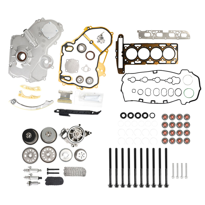 2011-2013 Buick Regal 2.0L Timing Chain Kit Oil Pump Selenoid Actuator Gear Cover Kit 24461834 12608580 24449448