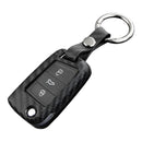 Leather Silicone Car Key Case Cover With Buckle For Volkswagen Golf MK7