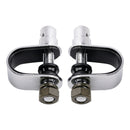 Retro Rectangular Clamp On Chrome Mirrors For Yamaha XS650 SR400 SR500 W650