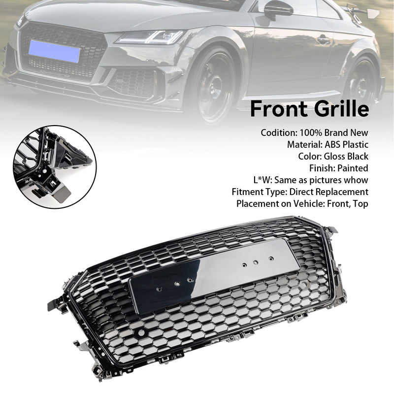 RS Style Front Honeycomb Grille Grill Fit Audi TT MK3 FV 8S 2014-2023