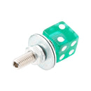 4x Custom DICE License Plate Bolt Screw Green Plastic Motorcycle Chopper Bobber