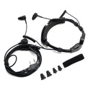 K-Head Telescopic Throat Vibration Mic Headset for TK-208 TK-220 TH-D7 TH-F6