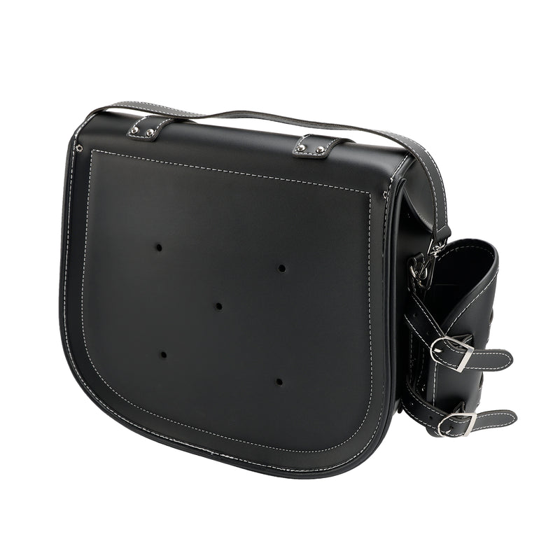 Pu Side Tool Saddlebag Quick Release Luggage Thicken Pu Black For Scooter Motor