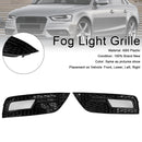 Black Fog Light Cover Grille Fit Audi A4 B8.5 2013-2015 Standard Bumper