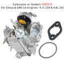 Carburetor w/ Gaskets 7043014 For Chevy & GMC L6 eingines- 4.1L 250 & 4.8L 292
