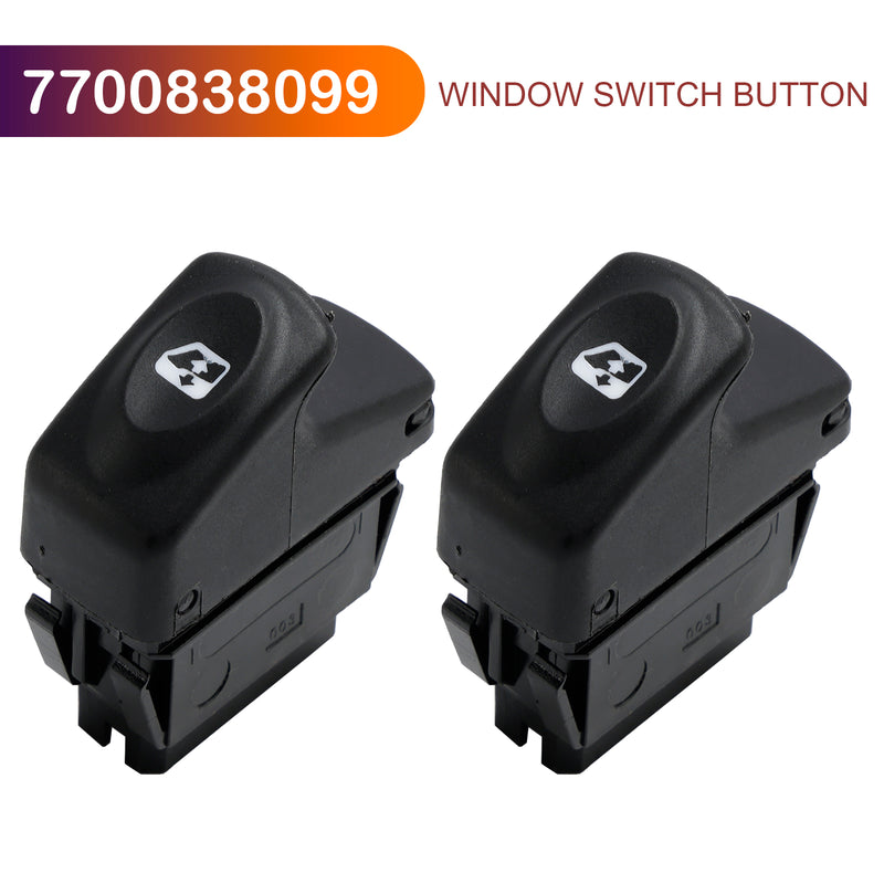 2x Electric Window Control Switch Button 7700838099 for Renault Scenic 1 I