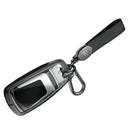 Aluminum Alloy TPU Black Car Key Case Cover With Buckle For Audi a6l a4l a3