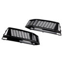 2PCS Fog Light Cover Grille Grill Fit AUDI A4 B9 S-Line S4 2016-2018