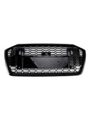 RS6 Style Honeycomb Mesh Front Grille Grill Fit Audi A6 S6 2019-2023 W/ACC