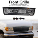 Black Front Bumper Grill Grille Fit Ford E150 E250 E350 2003-2007 With Led
