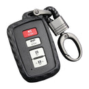 Leather Silicone Car Key Case Cover With Buckle For Toyota Highlander