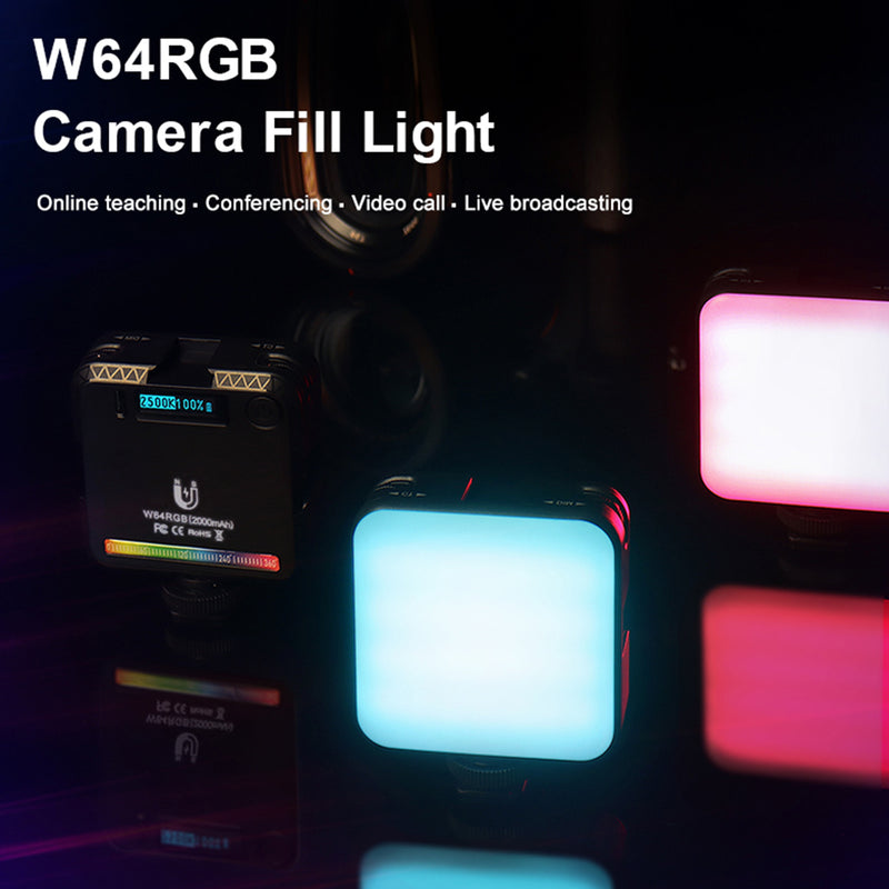 W64 RGB LED Video Light Fill Light Video Camera Mobile Phone Live Beauty Outdoor