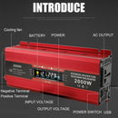 Car Power Converter Inverter DC 12V To AC 220V LCD 2000W Transformer LED Display