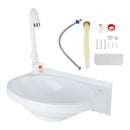 2-in-1 Outdoor Garden Water Fountain and Faucet No-Punch Bathroom Wash Basin