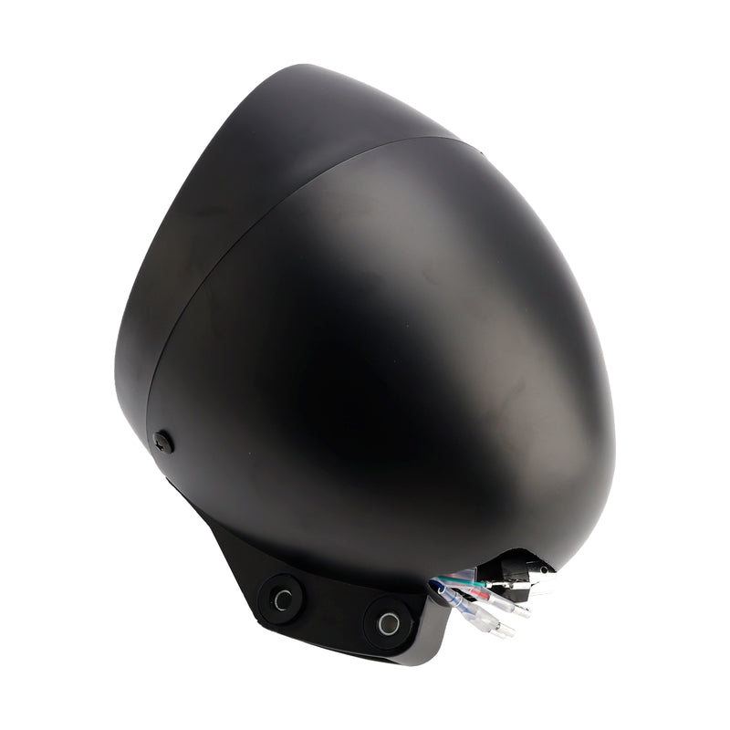 Multifunctional Beam Headlight Fog Lamp Custom Fits For Racer Bobber Chopper Chrome