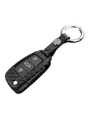 Leather Silicone Car Key Case Cover With Buckle For Audi