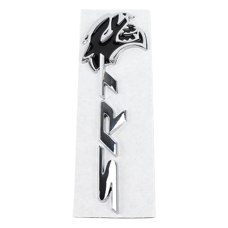 Rear Tailgate SRT Hellcat Decal Emblem for Challenger Trunk Lid Badge Silver, Black