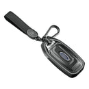 Aluminum Alloy TPU Black Car Key Case Cover With Buckle For Ford